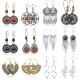 12 Pairs Bohemian Vintage Drop Dangle Earrings For Women Statement Tassel Boho Earring Set Christmas Jewelry